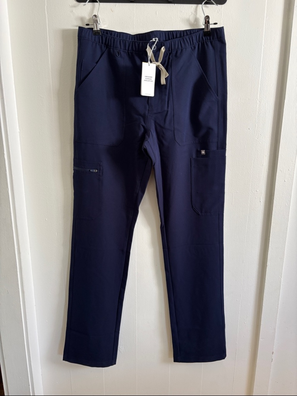 NWT Figs Men's Navy Cairo Cargo Scrub Pants Large Tall